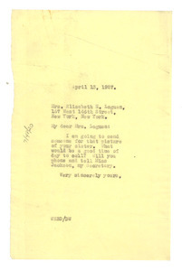 Letter from W. E. B. Du Bois to Bessie Loguen
