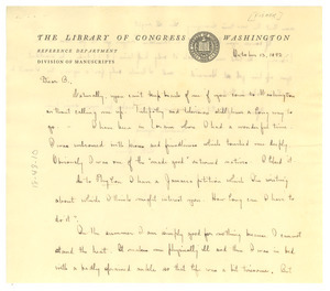Letter from Ruth Anna Fisher to W. E. B. Du Bois