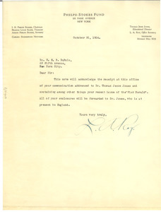 Letter from Phelps-Stokes Fund to W. E. B. Du Bois