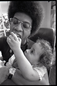 Herbie Hancock being fed by daughter Jessica