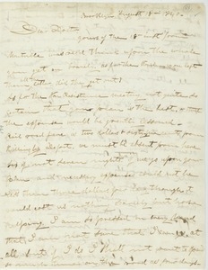 Letter from George W. Benson to Erasmus Darwin Hudson