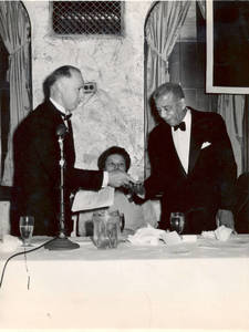 William Beckett with Tarbell Award (June 14, 1947)