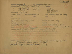 The student folder for Herbert Frank Powley