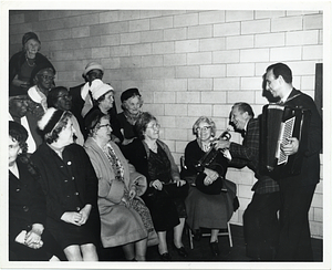 Two musicians at an Irish American celebration