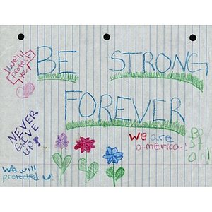 Artwork sent to Boston Medical Center ("Be Strong Forever")