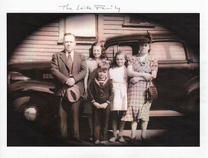 Leite family in front of car