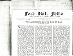 Ford Hall Forum Folks newsletter, vol. 2, no. 3, 11/09/1913