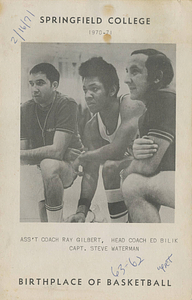 Program for the Springfield College vs. University of Massachusetts Basketball game (Feb. 16, 1971)