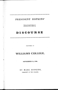 Induction Address of President Mark Hopkins