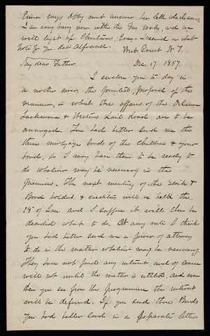 Thomas Lincoln Casey to General Silas Casey, December 17, 1857