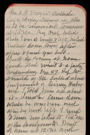 Thomas Lincoln Casey Notebook, November 1893-February 1894, 37, Gen H G Wright called