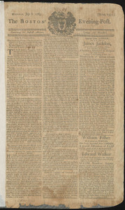 The Boston Evening-Post, 8 July 1765