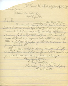 Letter from Benjamin Smith Lyman to George C. Davis