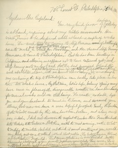 Letter from Benjamin Smith Lyman to Mrs. Copeland