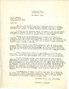 Letter from Charles L. Whipple to Ed L. Decker