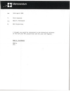 Memorandum from Mark H. McCormack to Rick Isaacson