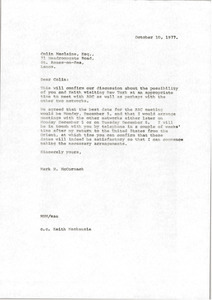 Letter from Mark H. McCormack to Colin Maclaine