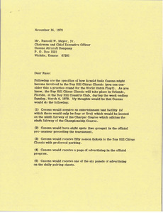 Letter from Mark H. McCormack to Russell W. Meyer