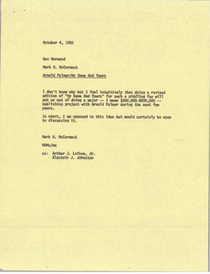 Memorandum from Mark H. McCormack to Bev Norwood