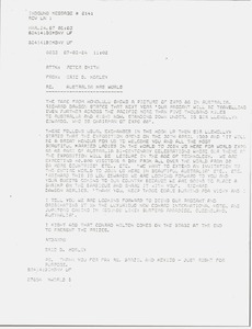 Fax from Eric D. Morley to Peter Smith