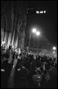 Candlelight march held in the streets outside St. Patrick's Cathedral, Vietnam Moratorium