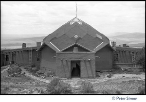 The dome at the Lama Foundation: close-up of entrance