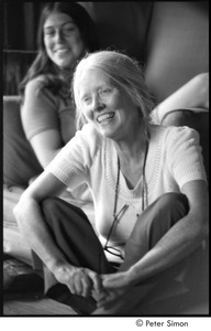 Ram Dass retreat at David McClelland's: Mary Sharpless McClelland seated