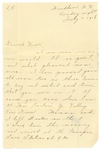 Letter from Letitia Crane to Frank F. Newth