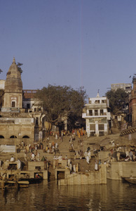 Busy ghat in Varanasi