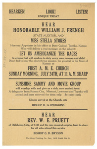 Announcement of speech by William J. Frengh