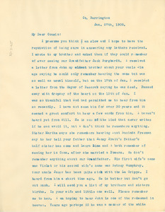 Letter from Lucinda Wooster to W. E. B. Du Bois