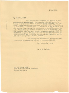 Letter from W. E. B. Du Bois to Ira De A. Reid