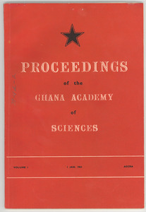 Proceedings of the Ghana Academy of Sciences, volume 1