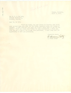 Letter from P. Henry Lotz to W. E. B. Du Bois