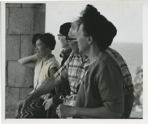 Shirley Graham Du Bois with one unidentified man and two women