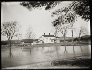 Flooding in front of Brooks-Fewell House (Greenwich, Mass.)