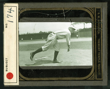 Leslie Mann Baseball Lantern Slide, No. 174