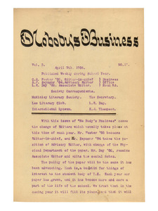 Nobody's Business (vol. 5, no. 17), April 9, 1904