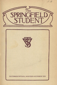 The Springfield Student (vol. 1, no. 3), December 15, 1910