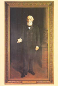 Sir George Williams, postcard of portrait in YMCA