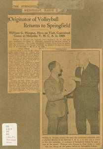Originator of Volleyball Returns to Springfield, 1938