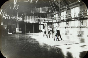 Students Wrestling in East Gymnasium, c. 1896