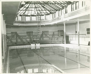McCurdy Natatorium ladder to the rafters