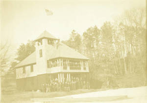 Training School Students and the Completed Boathouse, 1901