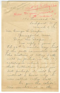 William Morgan Letter to George Draper
