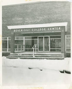 Beveridge Center Front Entrance Snow Scene