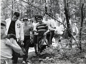 Boys hiking at Camp Massasoit