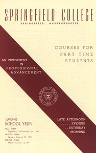 Courses for Part Time Students, 1940-1941