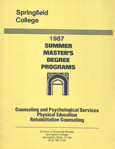 Summer Master's Degree Programs, 1987