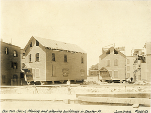 Dorchester tunnel section J, moving and altering buildings in Dexter Place